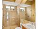 Clean bathroom with large walk in shower and updated fixtures at 7033 Brier Creek Ct, Lakewood Ranch, FL 34202