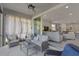 Relaxing enclosed patio with comfy seating and view of living area at 8669 Rain Song Rd, Sarasota, FL 34238