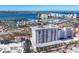 Aerial shot of condominium building on the waterfront with marina views at 101 S Gulfstream Ave # 5K, Sarasota, FL 34236