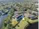 Aerial view showcasing a home's waterfront location and neighborhood at 1060 Water Oak Ne Ct, St Petersburg, FL 33703