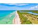 Beach and inlet aerial view at 1364 Berkshire Ct, Venice, FL 34292