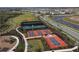 Aerial view of tennis and pickleball courts at 17723 Gulf Ranch Pl, Lakewood Ranch, FL 34211