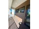 Private balcony with composite decking and modern railing system at 2110 Michele Dr, Sarasota, FL 34231