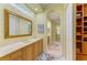 Spacious bathroom with double vanity and a large mirror at 5304 96Th E St, Bradenton, FL 34211