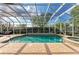 Stunning screened-in pool with brick pavers and beautiful outdoor greenery at 5304 96Th E St, Bradenton, FL 34211