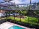 Screened lanai overlooking a refreshing pool and lush backyard at 7724 Us Open Loop, Lakewood Ranch, FL 34202