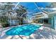 Backyard pool with a screen enclosure at 1346 Queen Rd, Venice, FL 34293