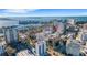 Beautiful aerial view of city with marina and bay at 300 S Pineapple Ave # 802, Sarasota, FL 34236