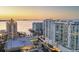 Scenic view of waterfront condos at dusk at 301 Quay Commons # 1411, Sarasota, FL 34236