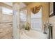 Spa-like bathroom featuring a soaking tub and walk-in shower at 4921 Woodhurst Dr, Sarasota, FL 34243