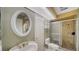 Clean bathroom with shower and updated vanity at 5180 Meldon Cir, Sarasota, FL 34232