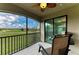 Spacious screened balcony with golf course view at 6086 Worsham Ln # 102, Bradenton, FL 34211