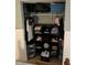 Well-organized closet with shelving and drawers at 7309 Royal Palm Dr, New Port Richey, FL 34652