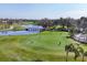 Picturesque golf course view with players on the green and scenic water features in the background at 8729 52Nd E Dr, Bradenton, FL 34211