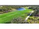 Lush green golf course with a winding cart path and scenic water hazard at 8755 Olde Hickory Ave # 7302, Sarasota, FL 34238