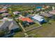 Aerial view of community, highlighting the subject property and neighborhood at 12823 Penguin Dr, Bradenton, FL 34212