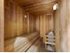 Relaxing wooden sauna with multiple benches at 3070 Grand Bay Blvd # 625, Longboat Key, FL 34228