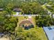 Aerial view of a single Gathering home and yard at 3273 Wentworth St, North Port, FL 34288