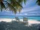 Beach scene featuring two chairs under palm trees overlooking crystal-clear turquoise water at 4722 Independence Dr, Bradenton, FL 34210