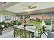 Dining room with seating for six features tile flooring and great water views at 4722 Independence Dr, Bradenton, FL 34210