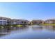 Community condos overlooks a calm pond with fountain at 4802 51St W St # 613, Bradenton, FL 34210