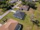 Aerial view of a single Gathering home and surrounding neighborhood at 514 Santiguay St, Punta Gorda, FL 33983