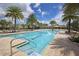 Large community pool with palm trees and lounge chairs for residents to enjoy at 5580 Pleasantview Ct, Lakewood Ranch, FL 34211