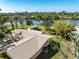 Aerial view of the home showing roof and proximity to the waterway at 5630 Saint Louis Ave, Sarasota, FL 34233