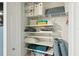 Well-organized closet with ample shelving and hanging space at 5721 Palmer Cir # 205, Lakewood Ranch, FL 34211