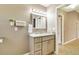 Bathroom featuring a neutral vanity with granite countertop at 6521 121 St E Ave, Parrish, FL 34219