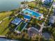 Resort-style amenities including pool, bocce, playground at 8063 Waterbend Trl, Sarasota, FL 34240