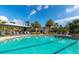 Community pool featuring lounge seating and shaded areas for residents at 8362 Enclave Way # 103, Sarasota, FL 34243