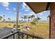 Water view from the property showing palm trees and recreational area at 2 Causeway Blvd # 206, Dunedin, FL 34698