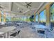 Outdoor seating area featuring multiple tables and seating with covered ceilings and a serene view at 272 Saint Lucia Dr # 101, Bradenton, FL 34209