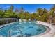 Kidney-shaped community pool with lounge chairs at 5041 Barrington Cir # 802, Sarasota, FL 34234