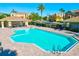 Community pool with patio furniture and cabana at 7350 Black Walnut Way, Lakewood Ranch, FL 34202