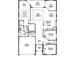 Home floor plan showing layout of bedrooms, bathrooms, living areas, and garage at 779 Fordingbridge Way, Osprey, FL 34229