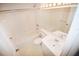 Bathroom with tub, toilet, and vanity at 850 S Tamiami Trl # 724, Sarasota, FL 34236