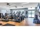 Fully equipped gym with treadmills, ellipticals, and other weight machines, and a wall of mirrors at 8727 Grey Oaks Ave, Sarasota, FL 34238