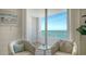 Relaxing balcony featuring seating and a view of the Gulf at 888 Blvd Of The Arts # 1608, Sarasota, FL 34236