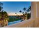 Balcony with ocean views and pool at 1067 Westway Dr, Sarasota, FL 34236