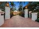 Ornate gated entry to an expansive estate at 1067 Westway Dr, Sarasota, FL 34236