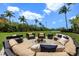 Relaxing outdoor fire pit area with comfortable seating at 1067 Westway Dr, Sarasota, FL 34236