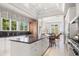 Spacious kitchen with island, stainless steel appliances, and ocean views at 1067 Westway Dr, Sarasota, FL 34236