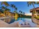Inviting pool and spa area with lounge chairs at 1067 Westway Dr, Sarasota, FL 34236