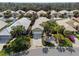 An aerial view of a well-kept neighborhood with lush greenery and similar homes at 1358 Berkshire Ct, Venice, FL 34292