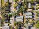 Aerial view of the property, showing the layout of the surrounding neighborhood and landscaping at 445 88Th N Ave, St Petersburg, FL 33702
