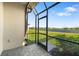 Enjoy the view from this screened patio overlooking the water at 5429 Mystic Water Cv, Bradenton, FL 34211