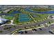 Aerial view of tennis, pickleball and basketball courts at 5429 Mystic Water Cv, Bradenton, FL 34211