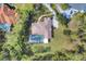 Bird's eye view of home with pool and yard at 7742 Silver Bell Dr, Sarasota, FL 34241